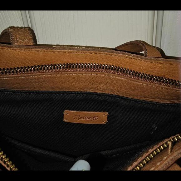 Madewell The Zip-Top Transport Leather Crossbody Striped Edition - Picture 3 of 7